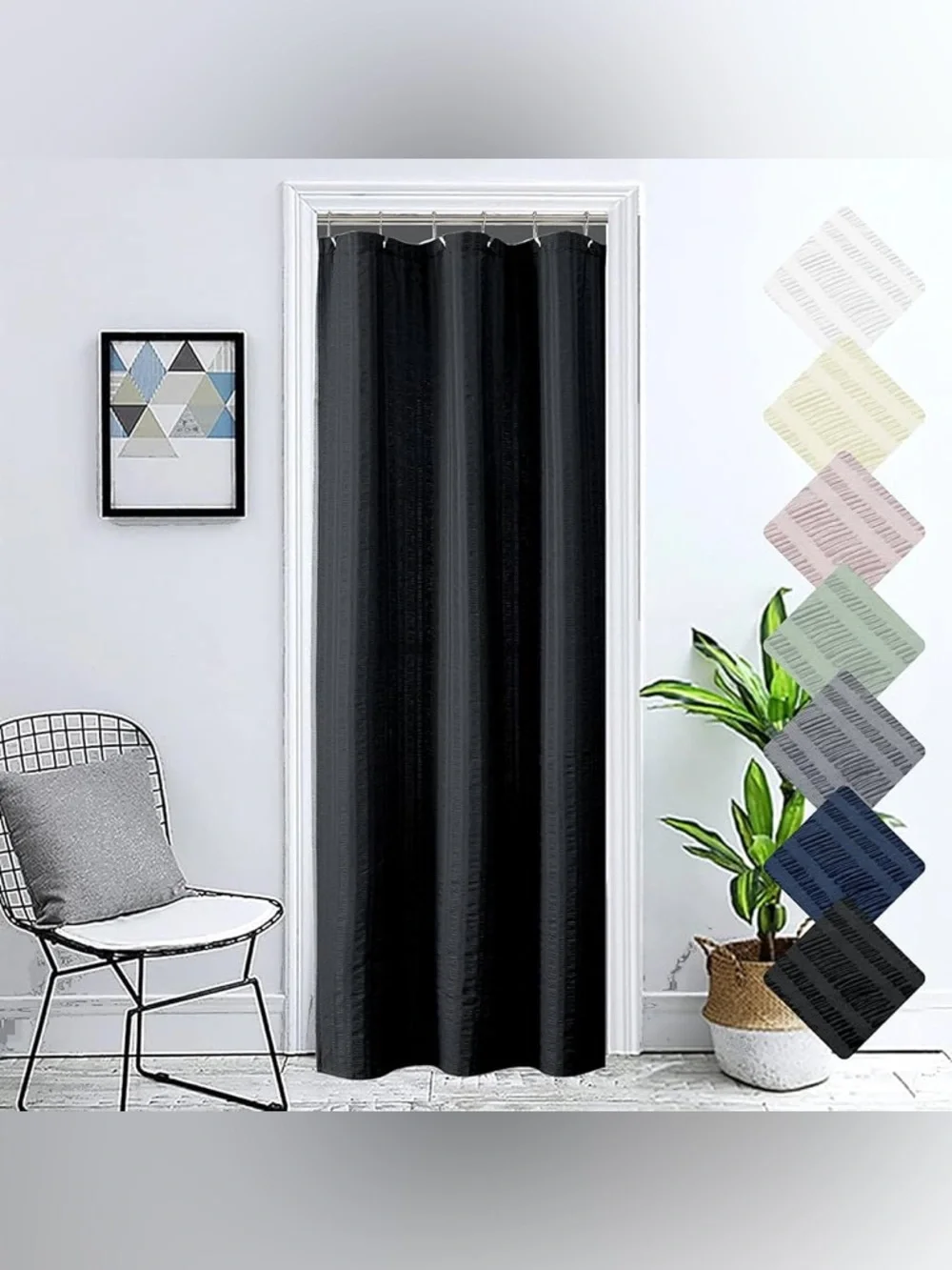 Aiyufeng Moga 3D Embossed Waterproof Fabric Shower Curtain Hotel Quality